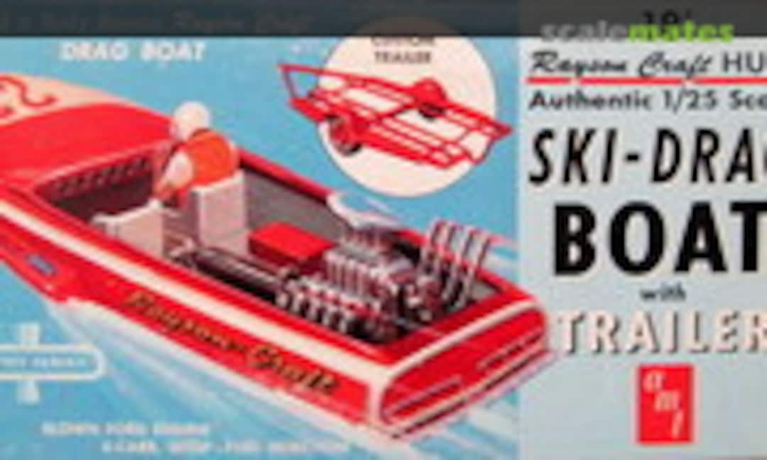 1:25 Ski-drag boat with trailer (AMT 2163-149)