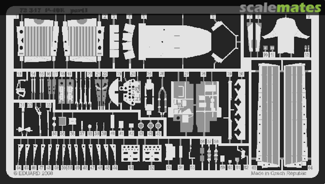 Boxart P-40E Warhawk - detail set 72 347 Eduard