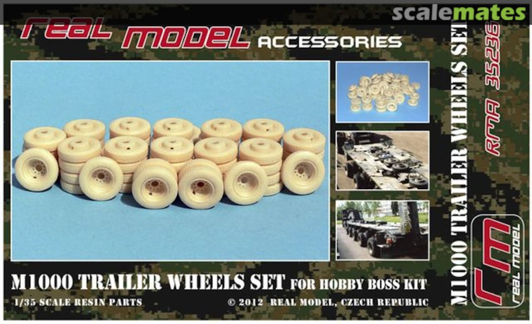 Boxart M1000 Trailer Wheels Set RMA 35236 Real Model