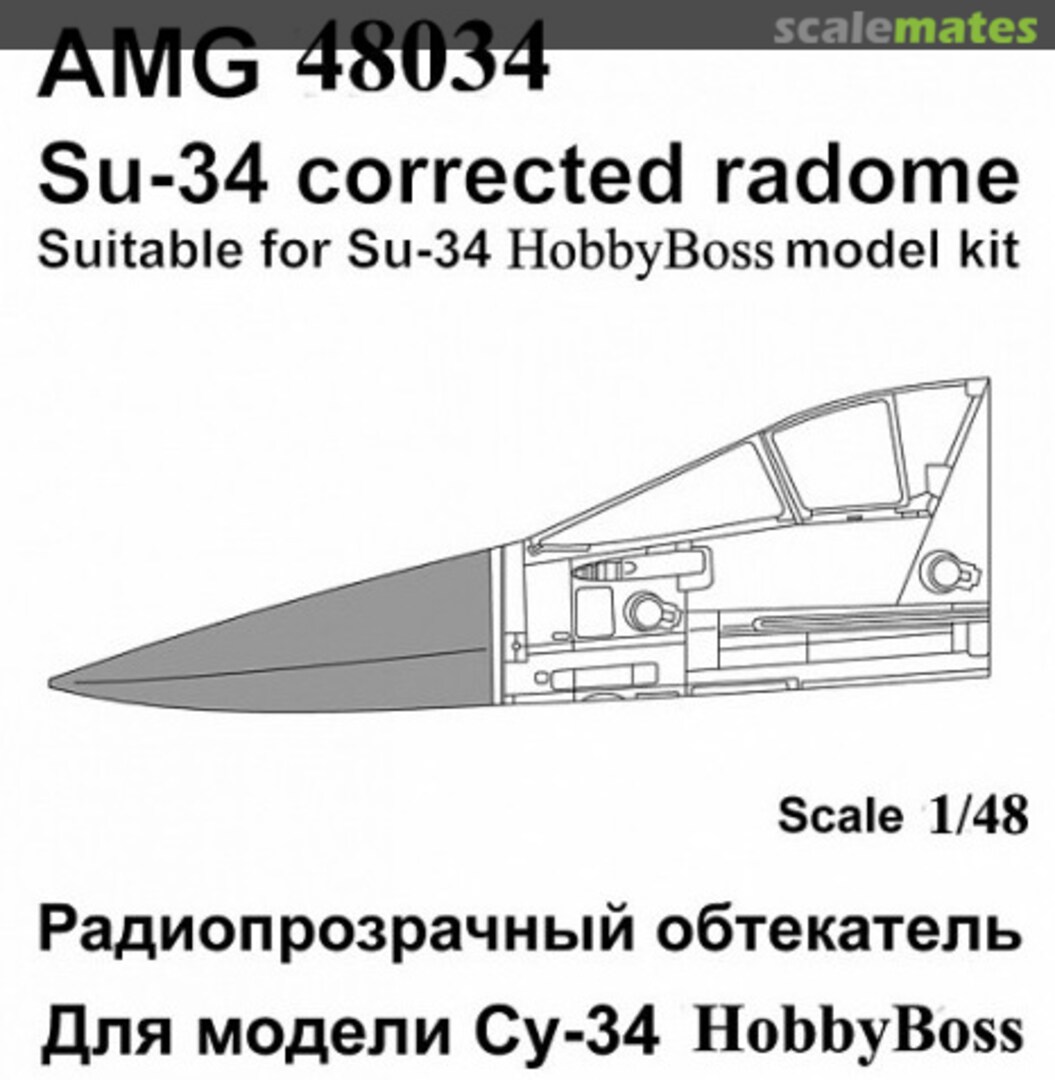 Boxart Su-34 aircraft radome 48034 Amigo Models