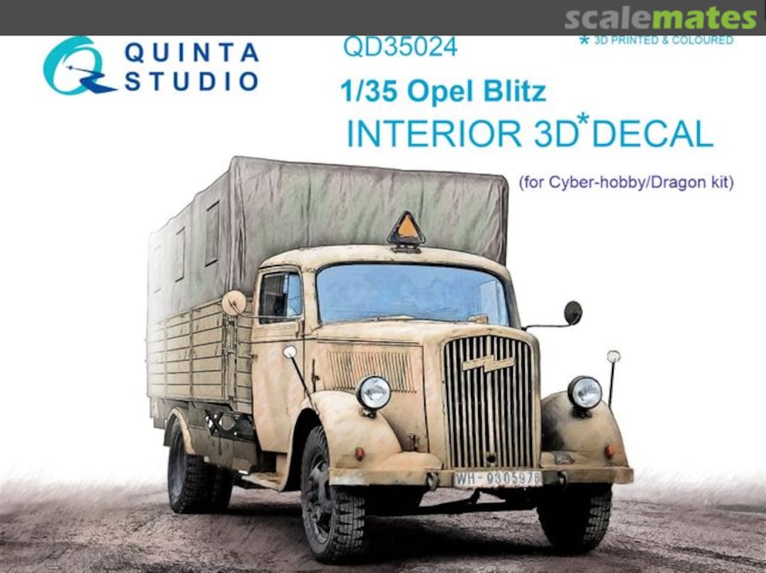 Boxart Opel "Blitz" Family interior 3D decals QD35024 Quinta Studio