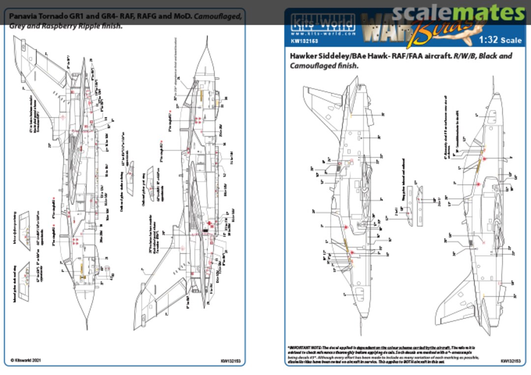 Boxart Panavia Tornado/BAe hawk KW132153 Kits-World