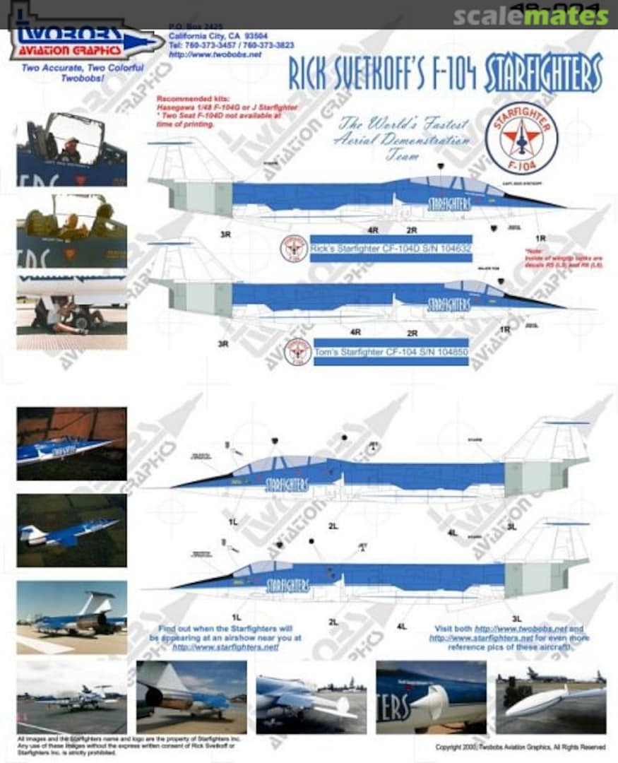 Boxart Rick Svetkoff's F-104 Starfighters 48-004 TwoBobs Aviation Graphics