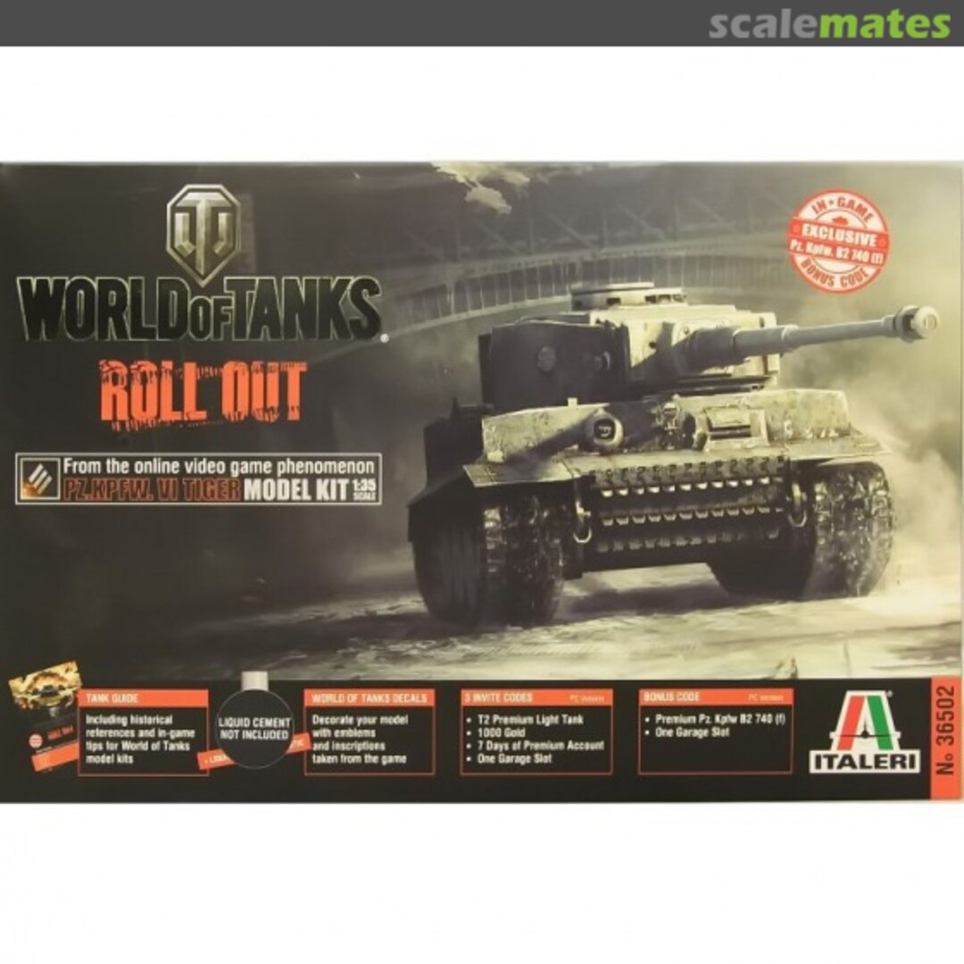 Boxart Pz.Kpfw.VI Tiger I 36502 Italeri