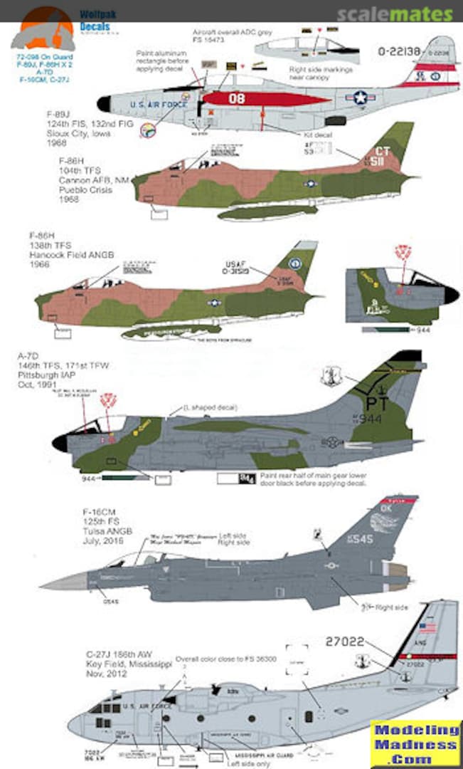 Boxart On Guard 72-098 Wolfpak Decals