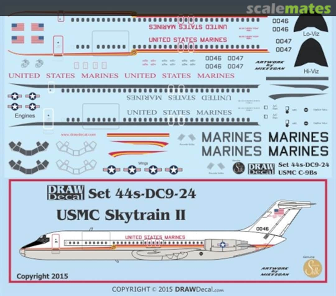 Boxart USMC C-9B Skytrain II 44-DC9-24 Draw Decal