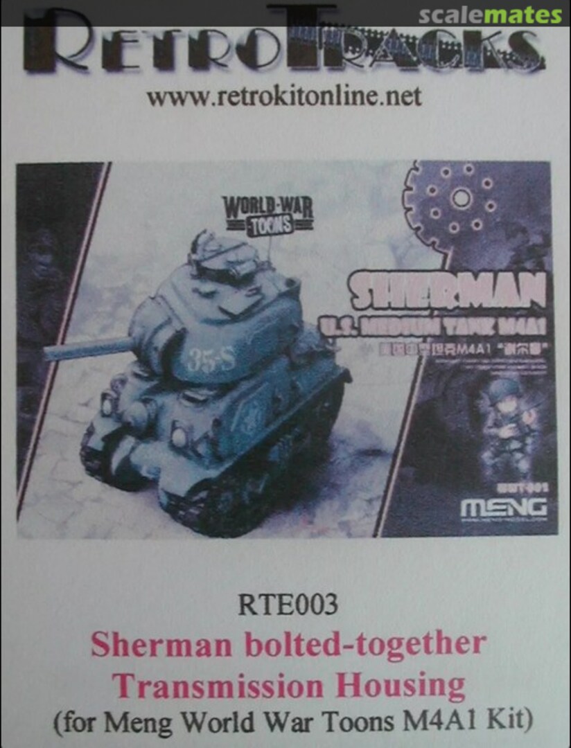 Boxart Sherman Bolted-together Transmission Housing RTE003 RetroTracks