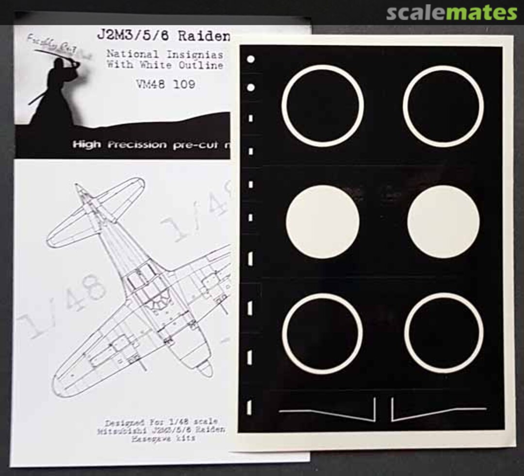 Boxart Mitsubishi J2M3/5/6 Raiden National Insignia w/ White Outline VM48109 DEAD Design Models