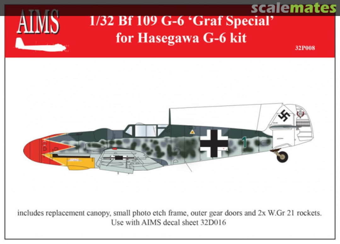 Boxart Messerschmitt Bf 109G-6 'Graf Special' 32P008 AIMS