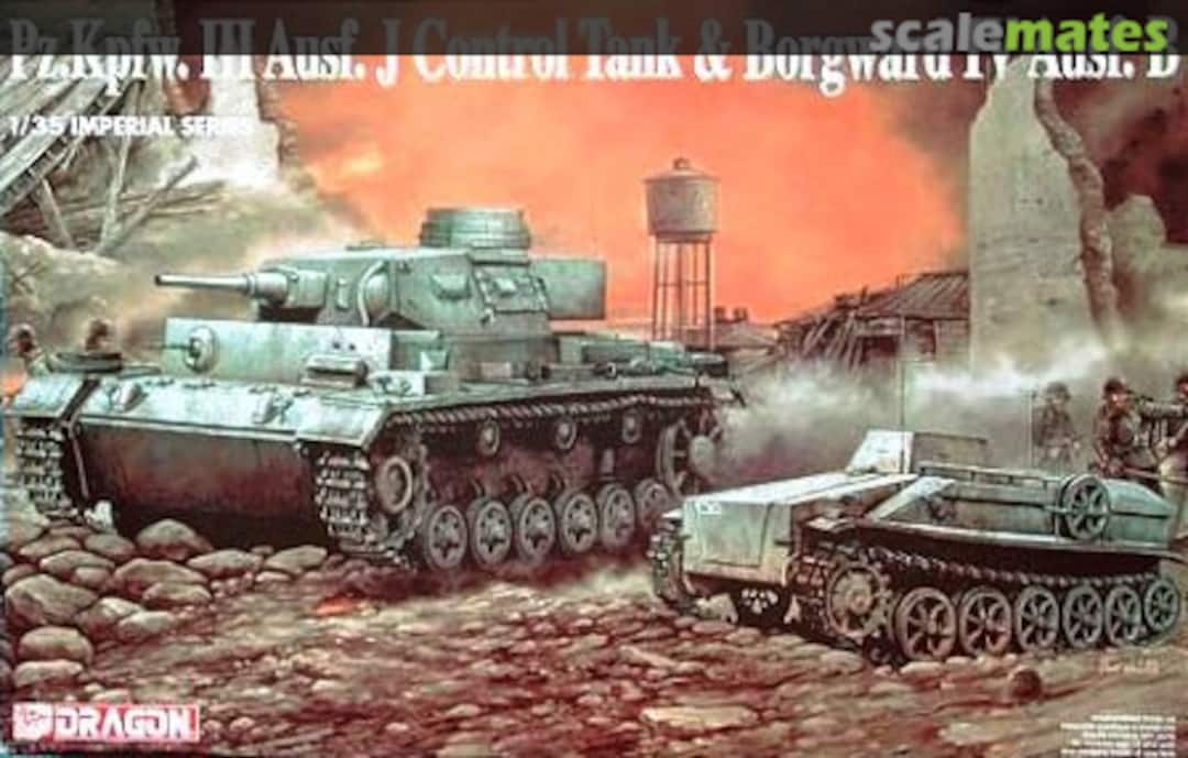 Boxart Pz.Kpfw. III Ausf. J Control Tank & Borgward IV Ausf. B 9054 Dragon