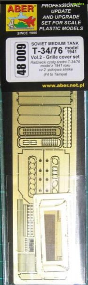 Boxart T-34/76 model 1941 Vol. 2: Grille cover set 48009 Aber