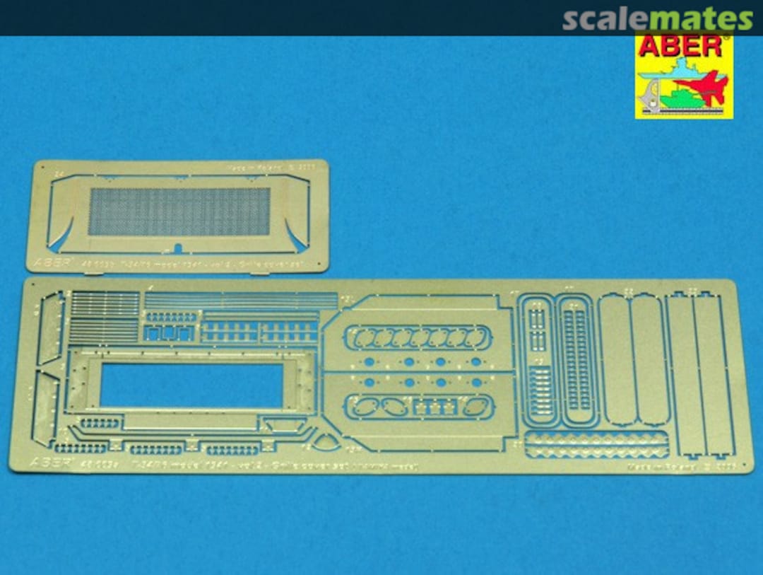 Contents T-34/76 model 1941 Vol. 2: Grille cover set 48009 Aber