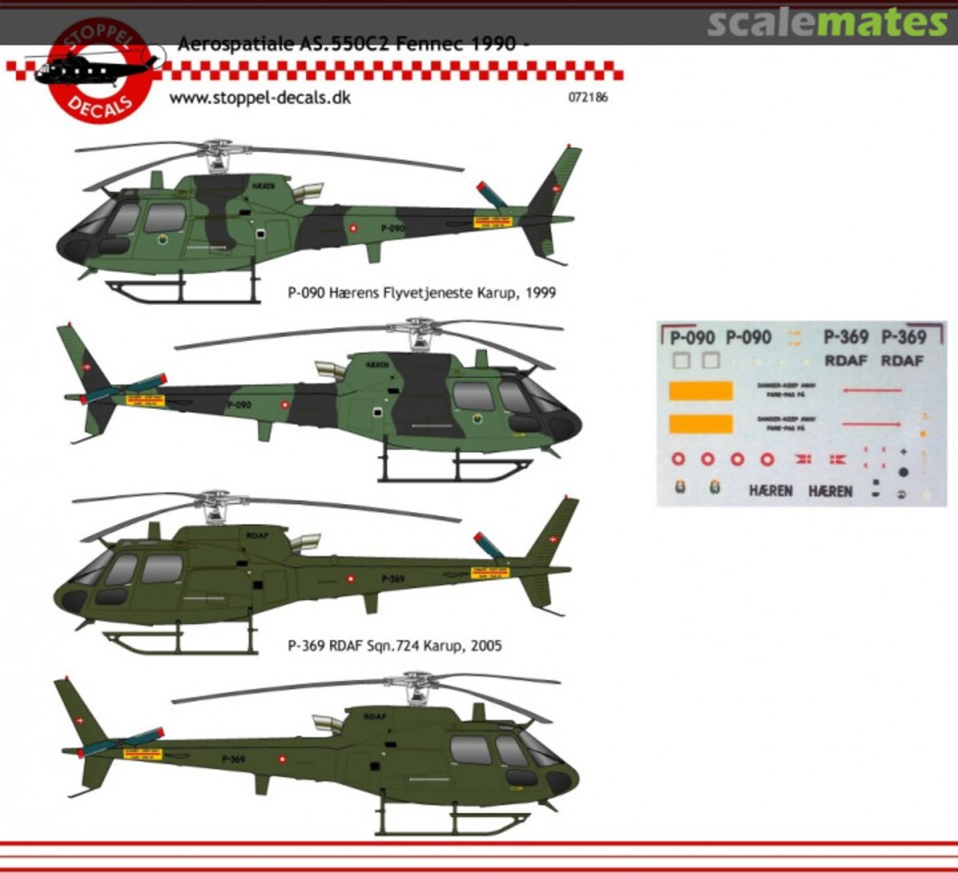 Boxart Aerospatiale AS.550C2 Fennec 072186 Stoppel Decals