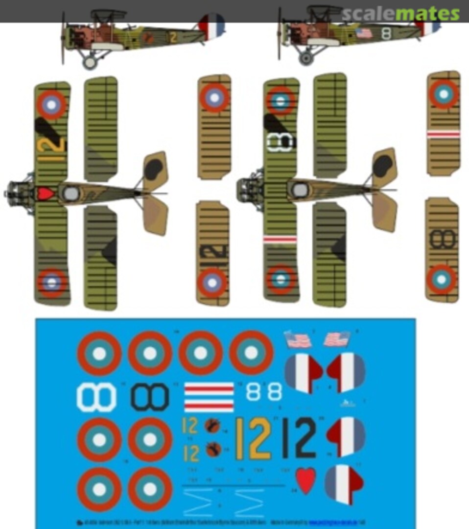 Boxart Salmson 2A2 USAS - Part 1: 1st Aero & 88th Aero 48 4084 Peddinghaus-Decals