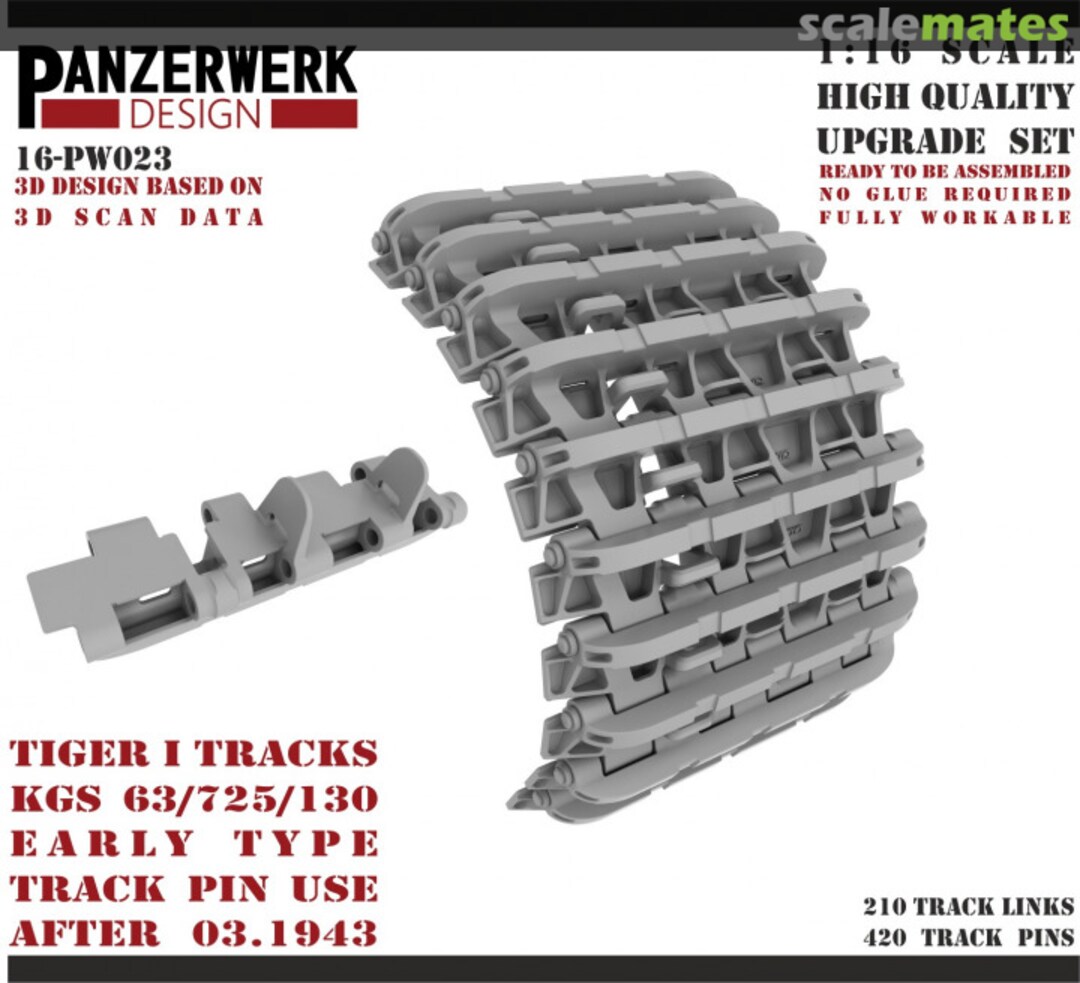 Boxart Tiger I Early tracks 16-PW023 Panzerwerk design