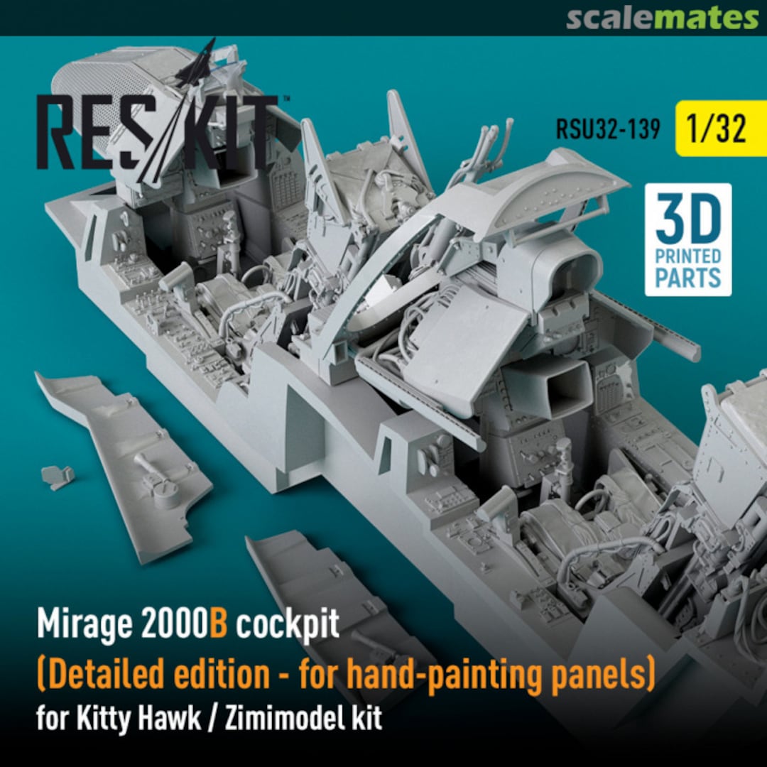 Boxart Mirage 2000B cockpit (Detailed edition) RSU32-0139 ResKit