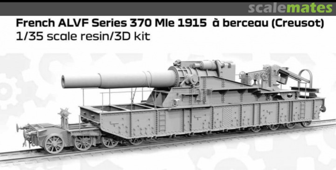 Boxart French ALVF Series 370 Mle 1915 à berceau (Creusot) DM35017 D-Models