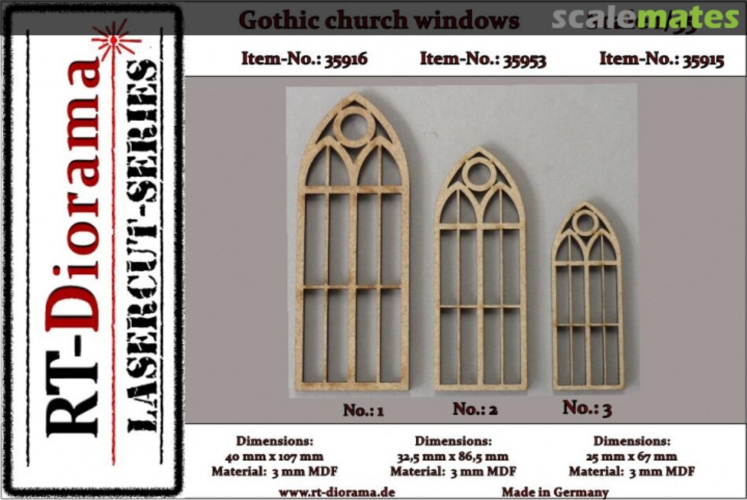 Boxart Gothic church windows No.3 35915 RT-Diorama