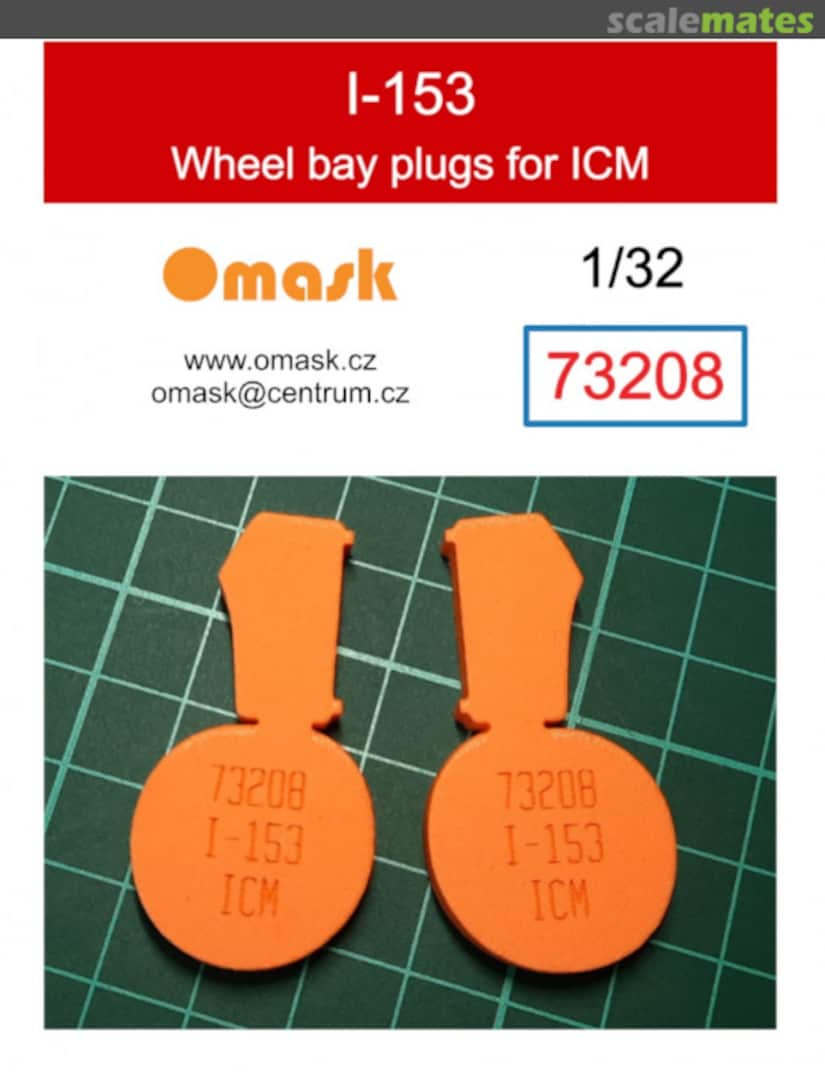 Boxart I-153 wheel bay plugs 73208 Omask