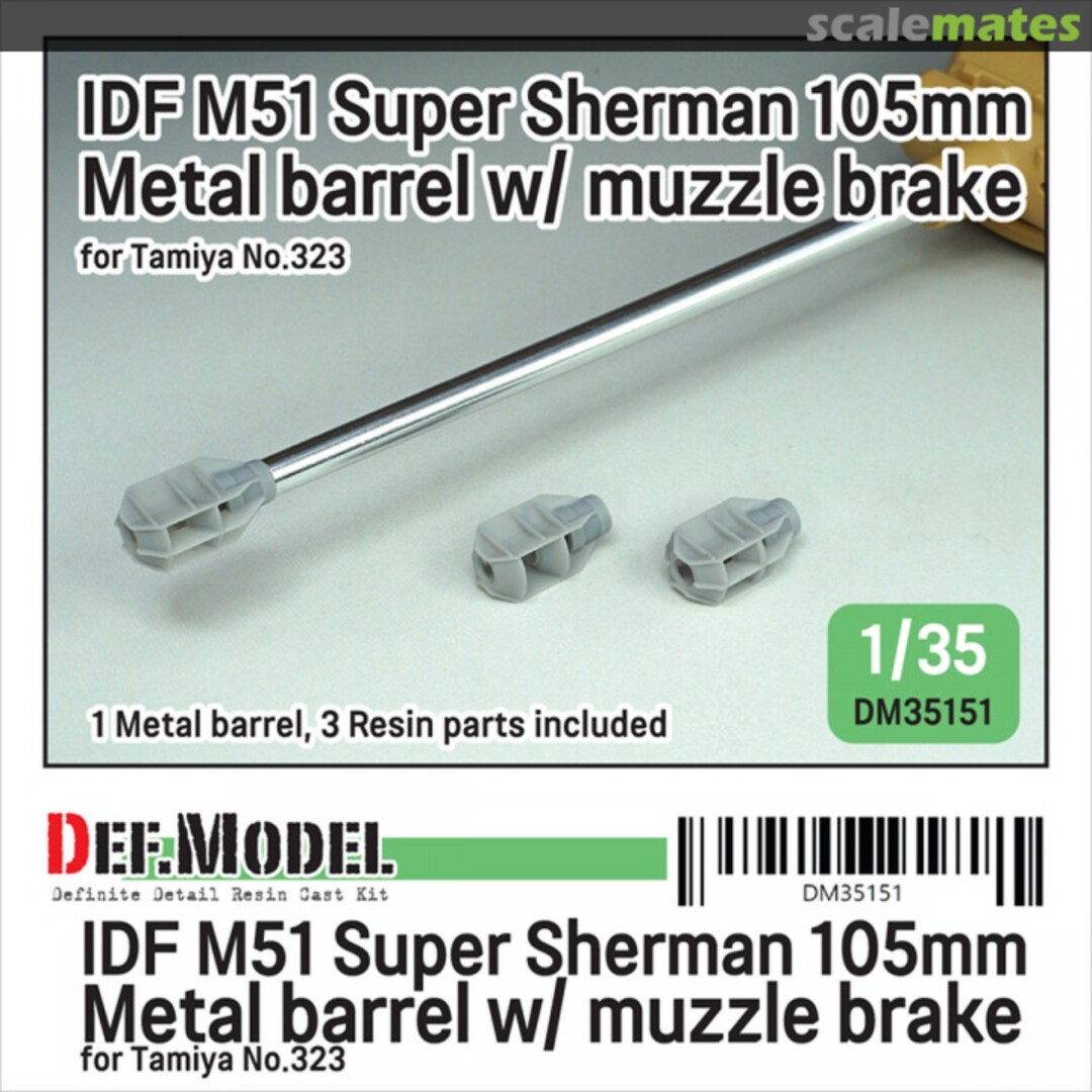 Boxart IDF M51 Super Sherman Metal barrel /w Muzzle brake DM35151 Def.Model