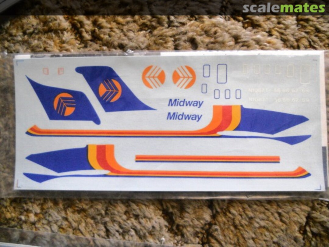 Boxart Douglas DC-9 Midway Airlines 16 Fowler Aviation Decals