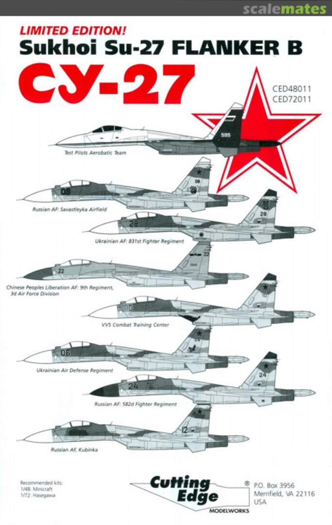 Boxart Su-27 Flankers CED48011 Cutting Edge Modelworks