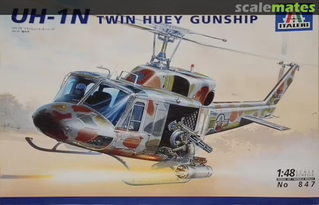 Boxart UH-1N Twin Huey Gunship 847 Italeri