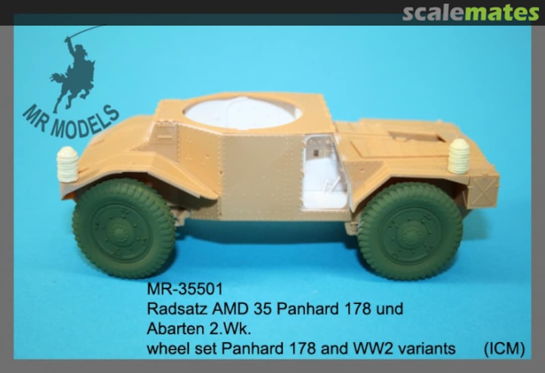 Boxart wheel set Panhard 178 and WW2 variants MR-35501 MR Modellbau