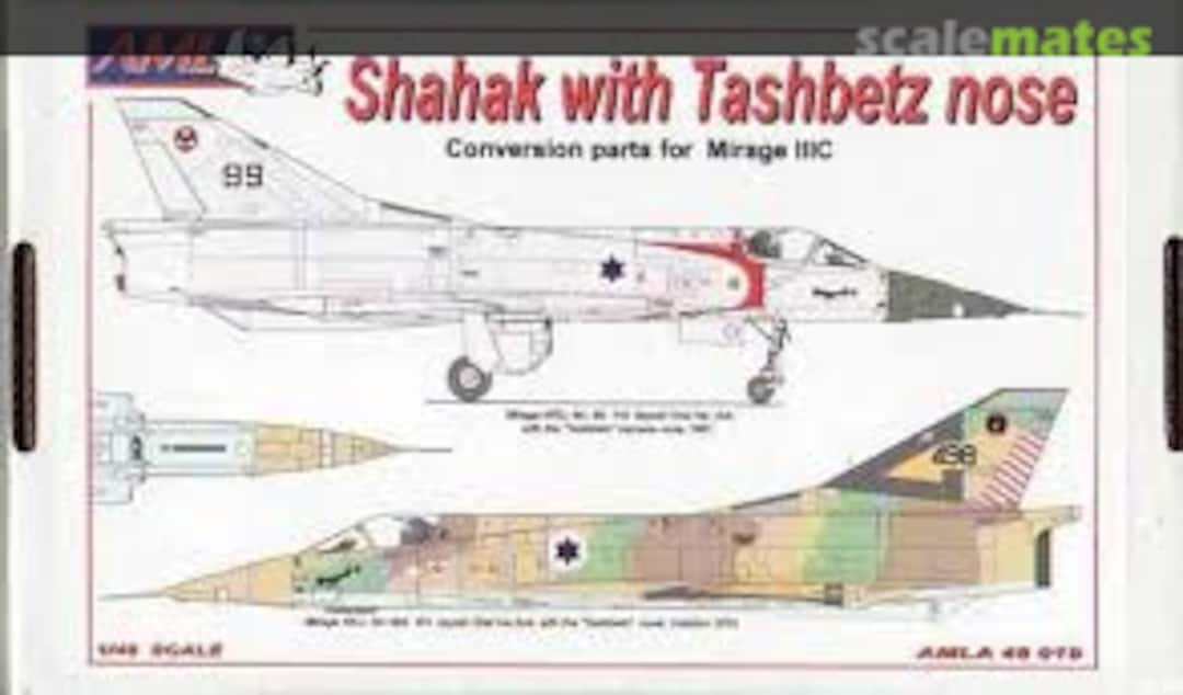 Boxart Shahak with Tashbetz nose conversion for Mirage IIIC AMLA48019 AML