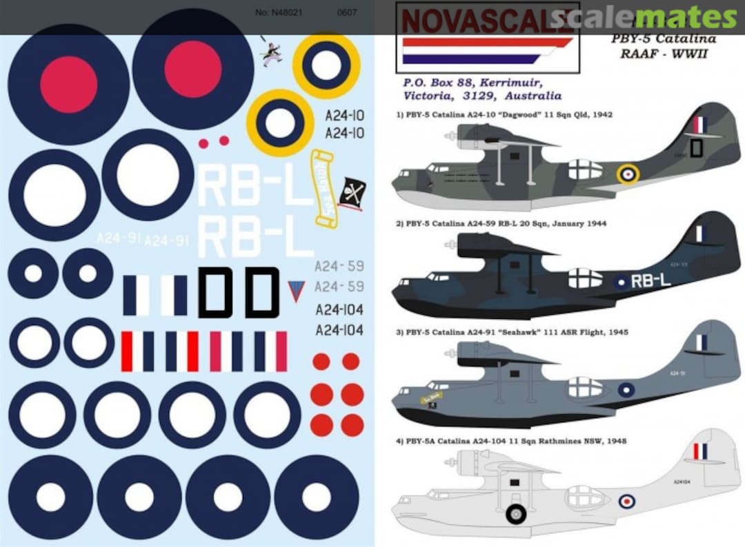 Boxart PBY-5 Catalina - RAAF - WWII N-48021 Novascale