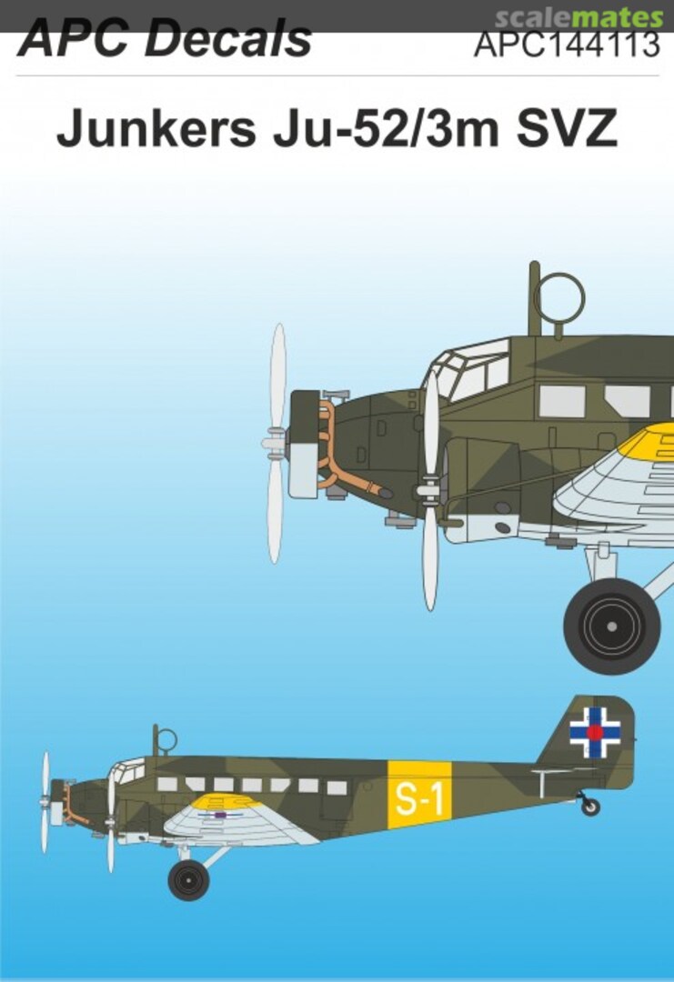 Boxart Junkers Ju 52/3m SVZ APC144113 APC Decals