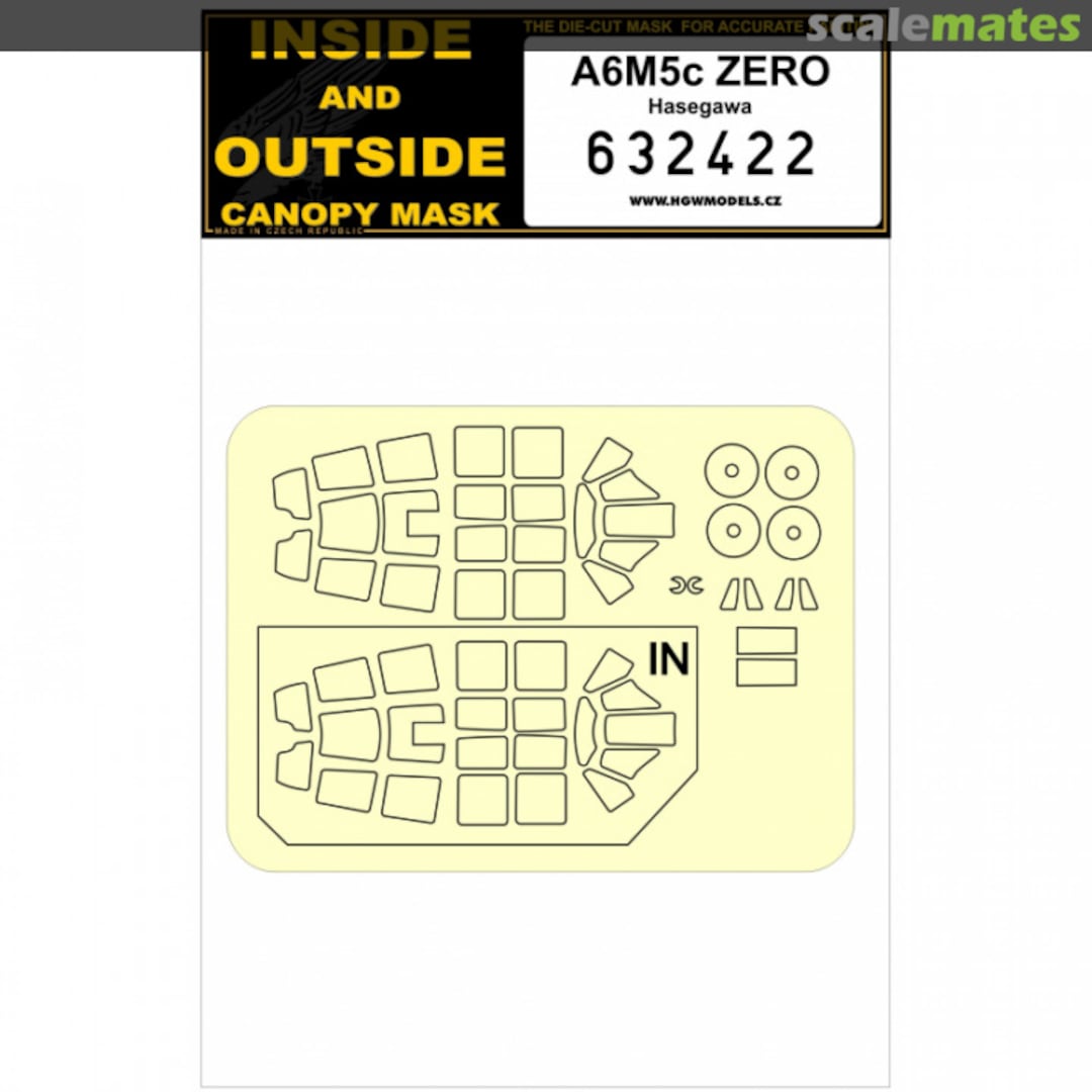 Boxart A6M5c ZERO - Masks - Hasegawa - 632422 HGW Models