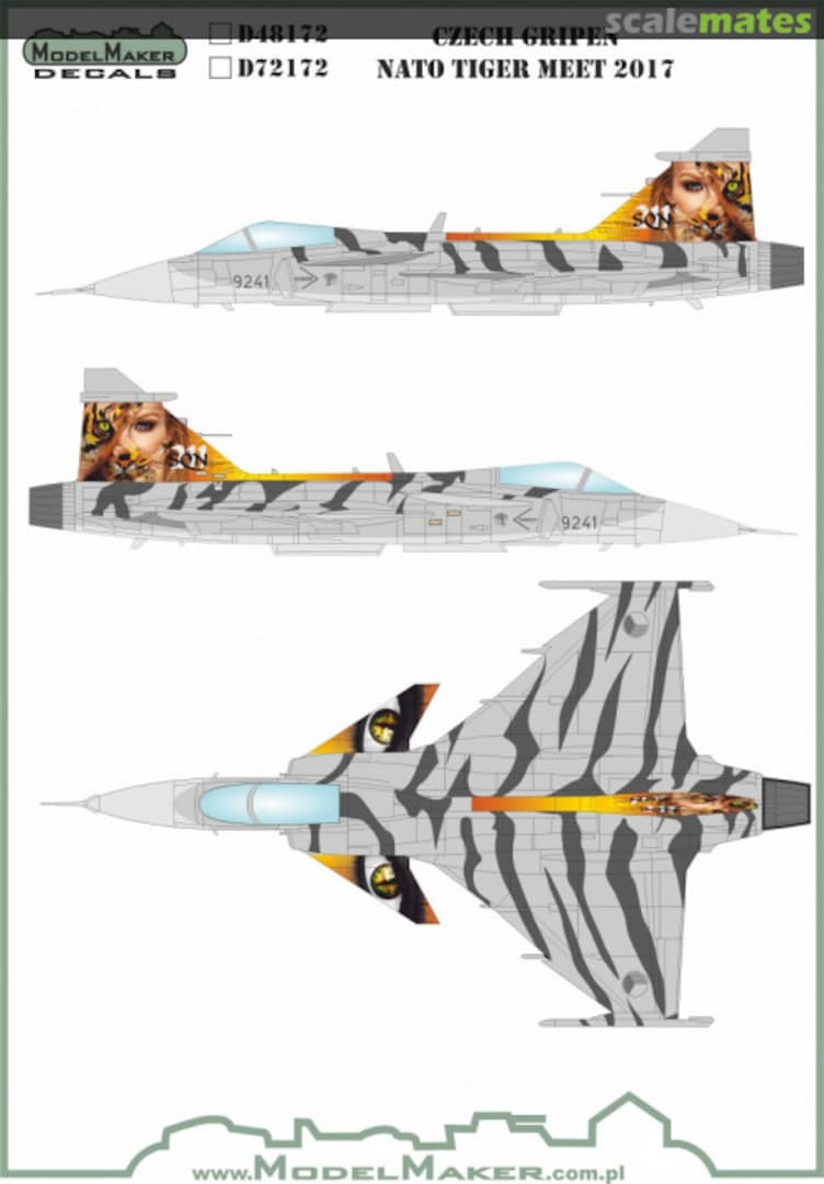 Boxart Czech Gripen Nato Tiger Meet 2017 D48172 ModelMaker