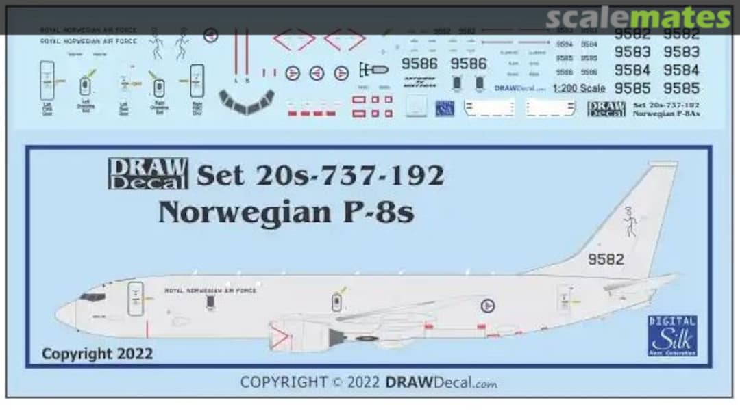 Boxart Boeing P-8A Royal Norwegian Air Force 44-737-192 Draw Decal