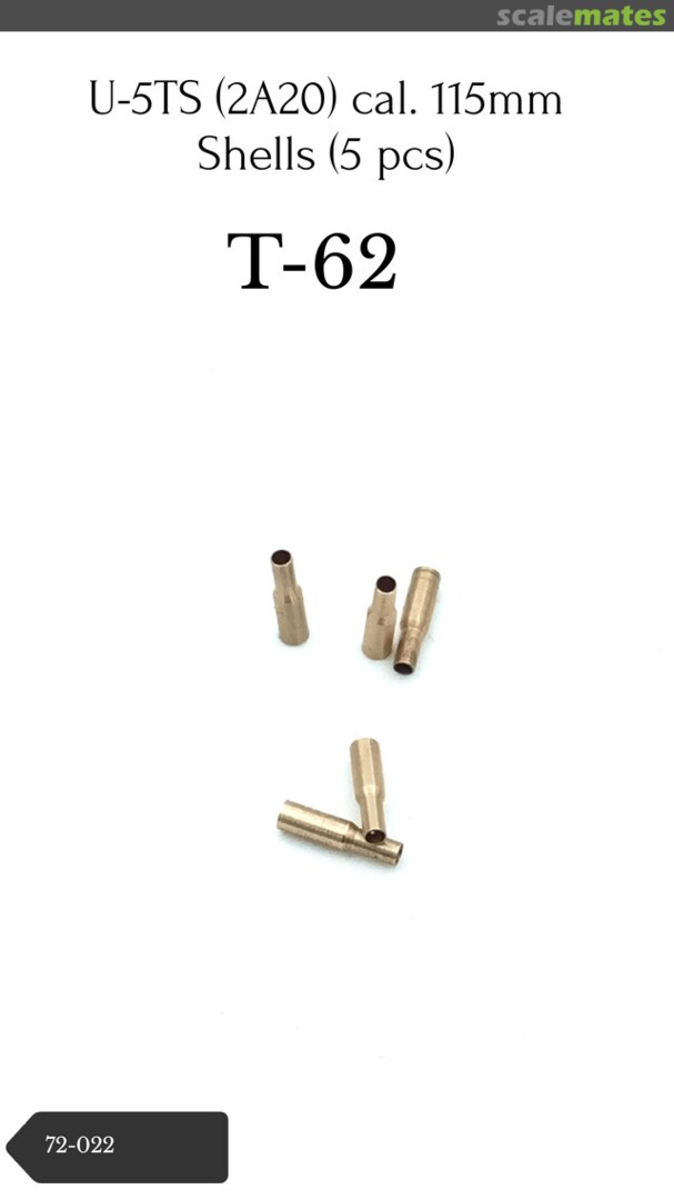 Boxart U-5TS 2A20 cal. 115mm Shells for T-62 72-022 MicroWorld