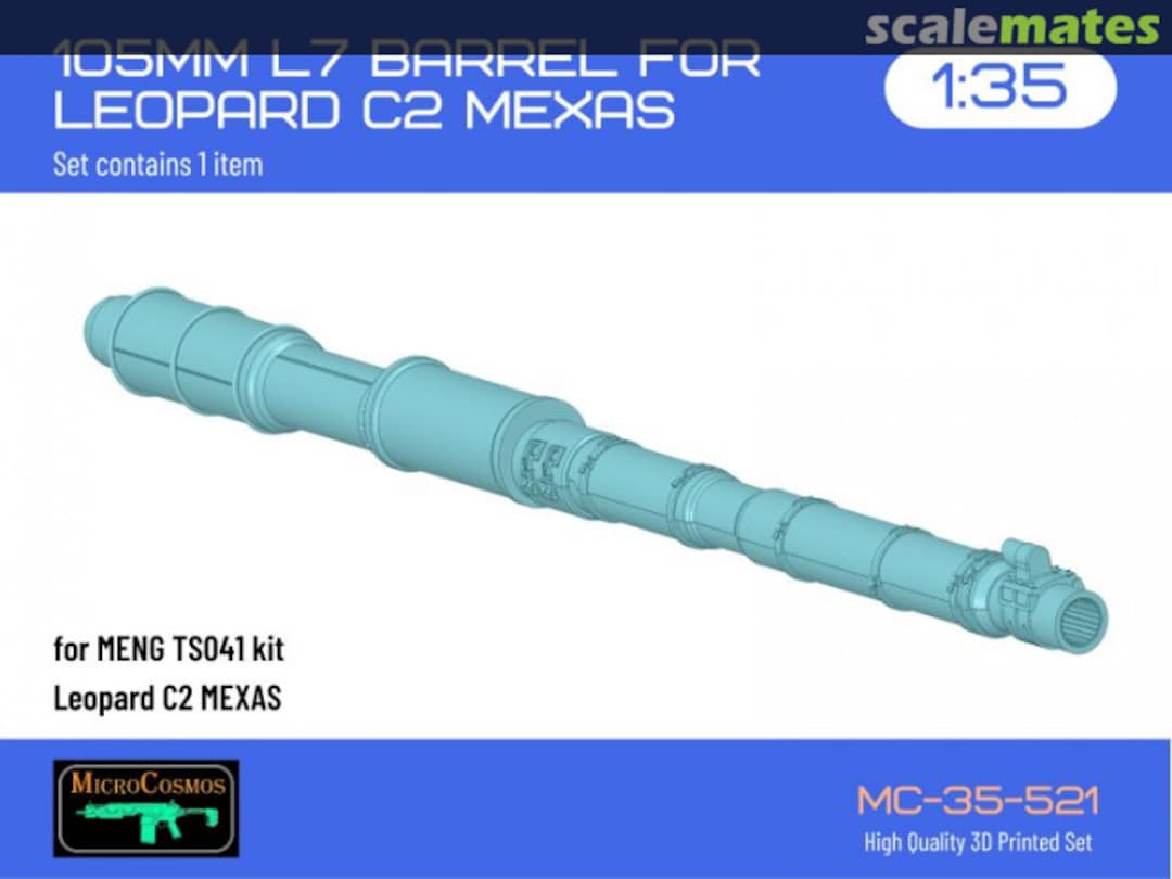 Boxart 105mm L7 Barrel For MENG Leopard C2 MEXAS MC-35-521 3D MicroCosmos