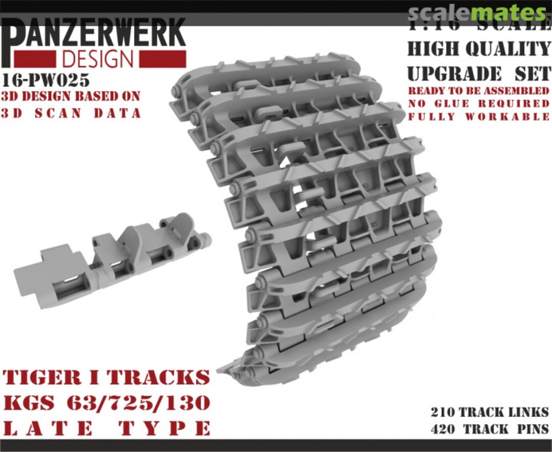 Boxart Tiger I Late tracks 16-PW025 Panzerwerk design