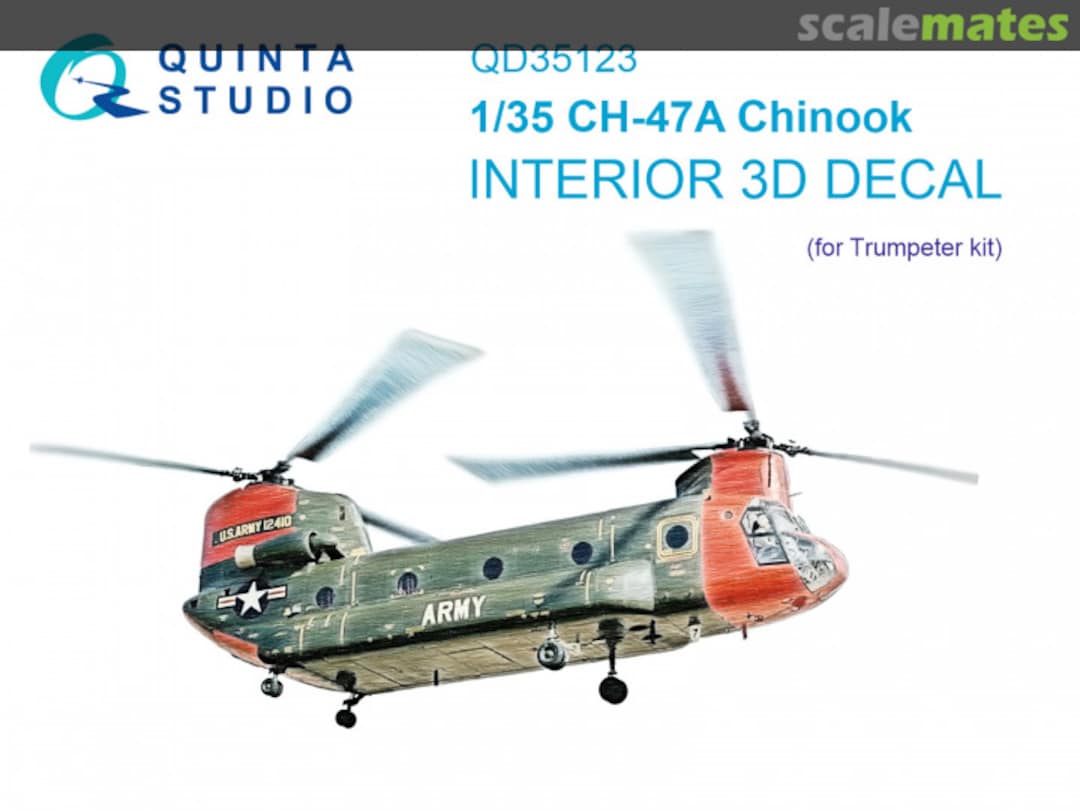 Boxart CH-47A Chinook interior 3D decals QD35123 Quinta Studio