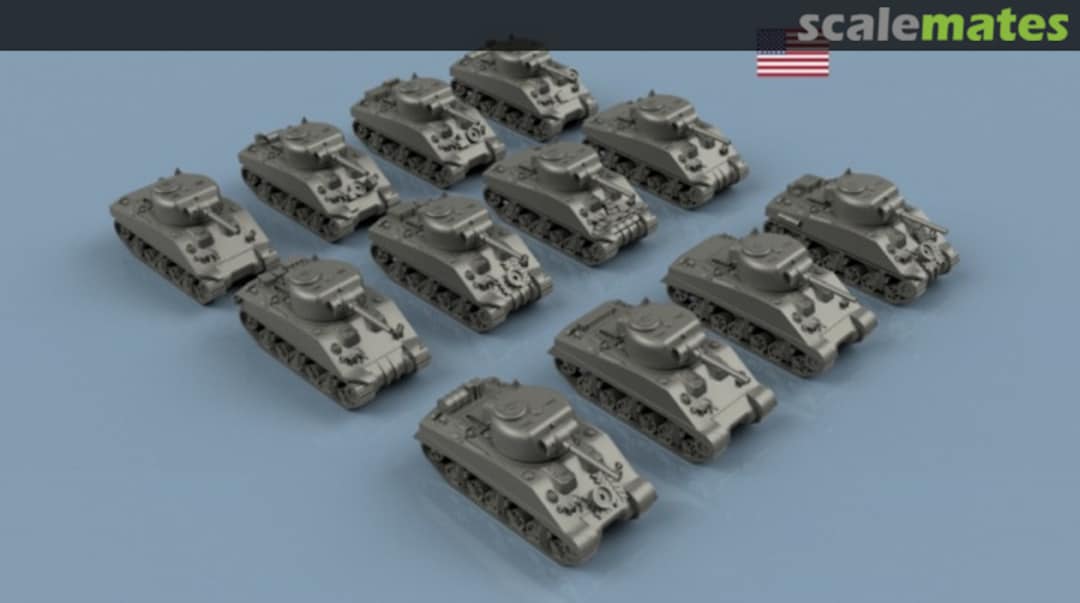 Boxart M4A1 Sherman 76mm HVSS - 3D printing (10 pcs) 3D700407 L'Arsenal