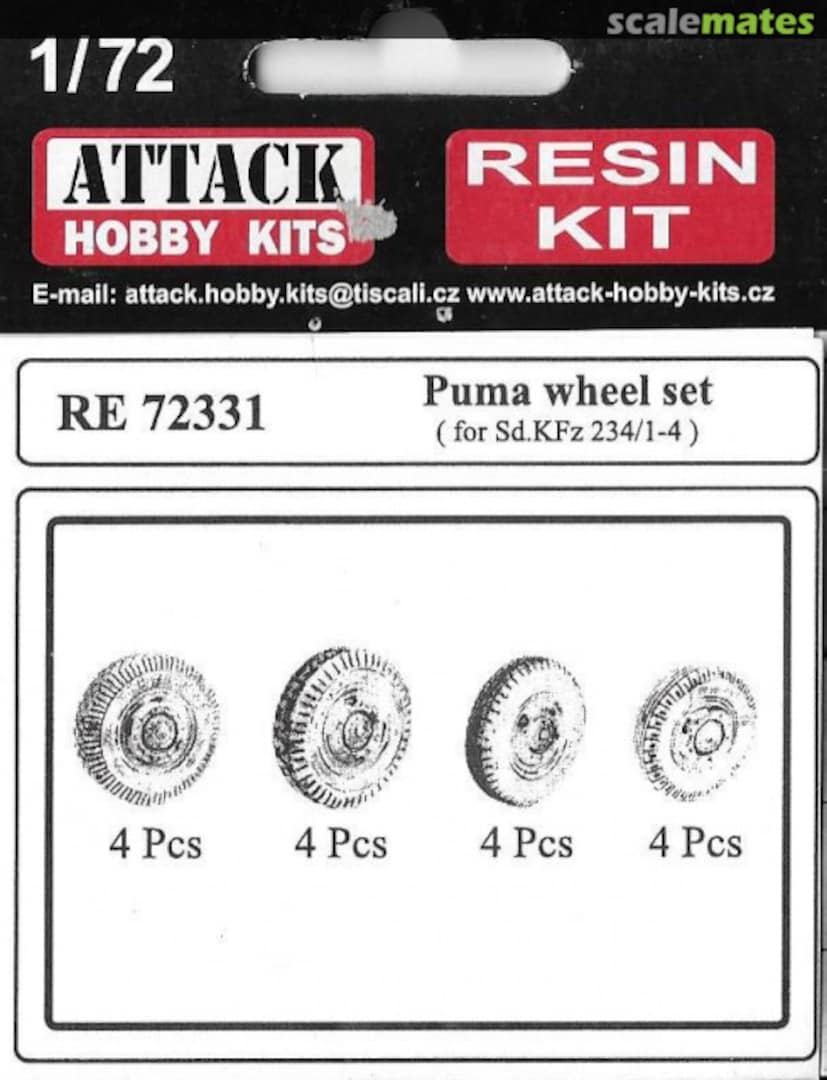 Boxart Puma Wheel Set (for Sd.Kfz. 234/1-4) 72331 Attack Hobby Kits