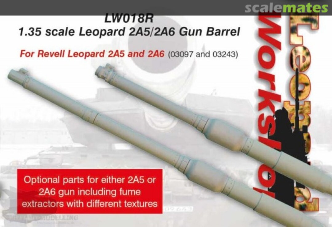 Boxart Leopard 2A5/2A6 Barrels LW018R Leopard Workshop