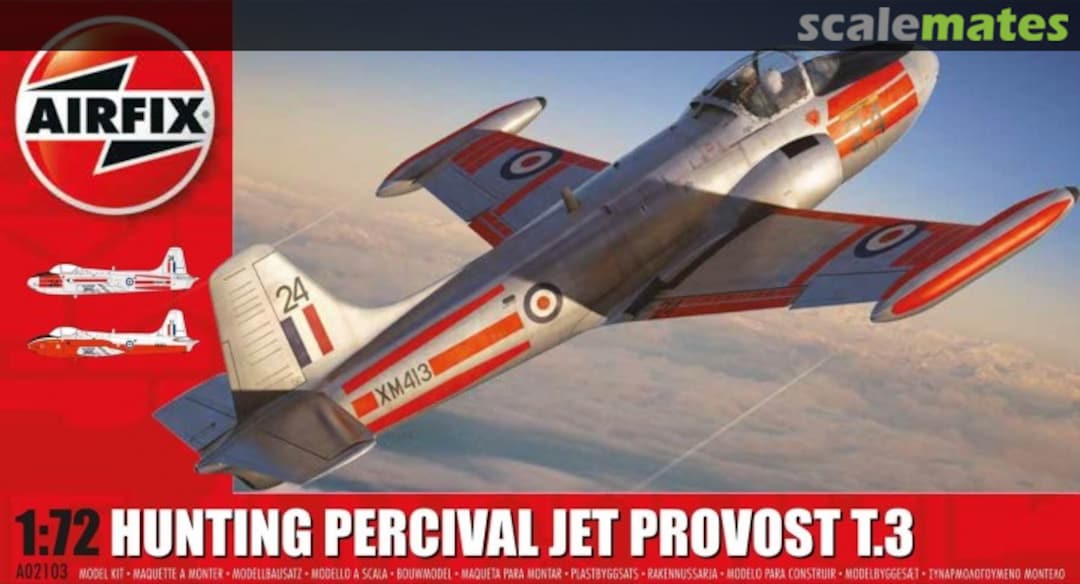 Boxart Hunting Percival Jet Provost T.3 A02103 Airfix