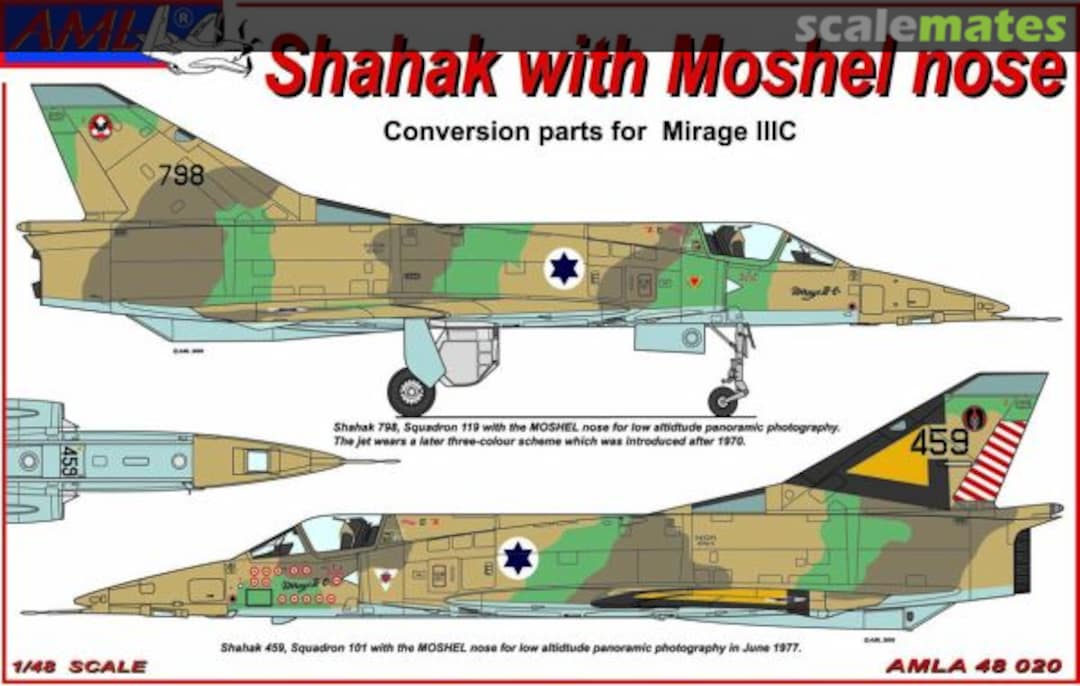 Boxart Shahak with Moshel nose conversion for Mirage IIIC AMLA48020 AML