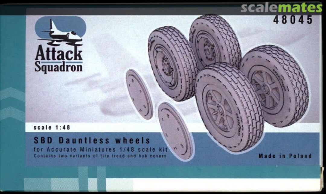 Boxart Douglas SBD wheels (set of 4) 48045 Attack Squadron