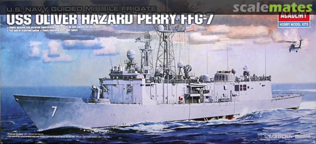 Boxart USS Oliver Hazard Perry FFG-7 14102 Academy