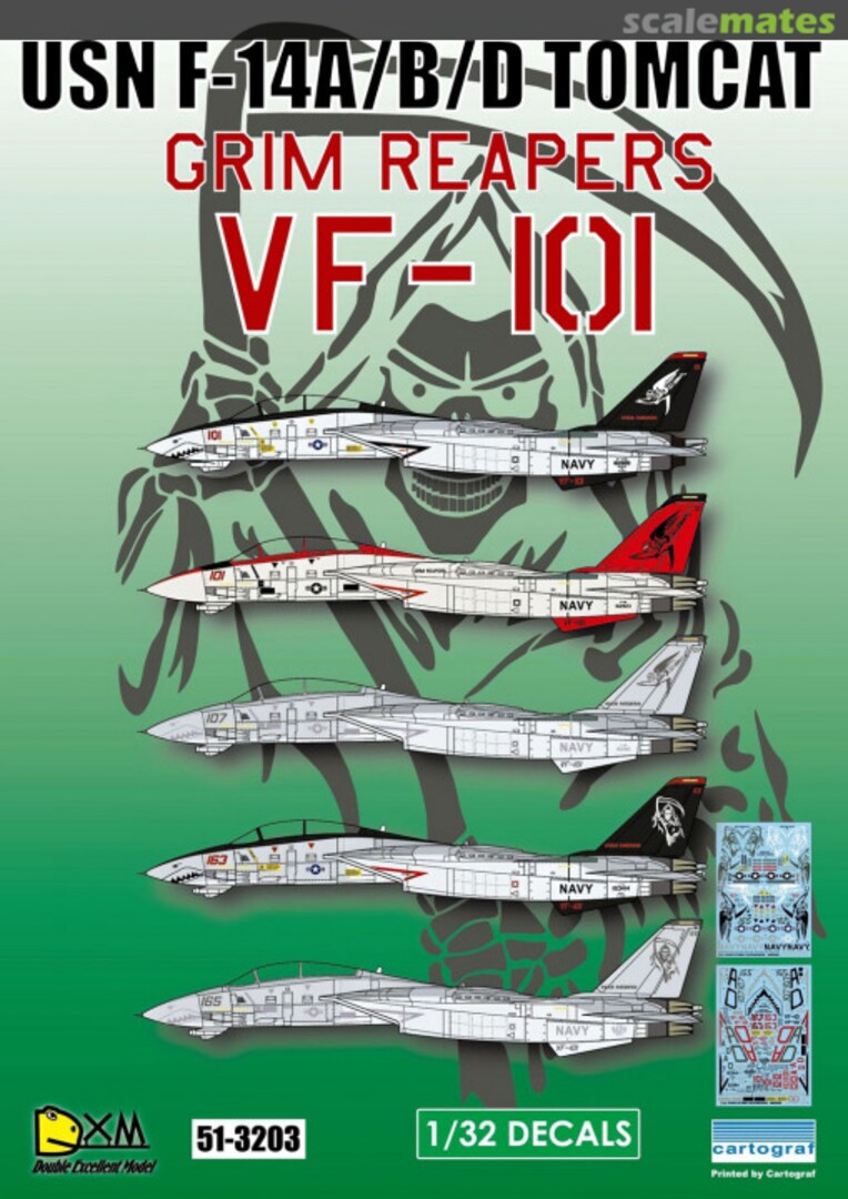 Boxart USN F-14A/B/D Tomcat 51-3203 DXM Decals