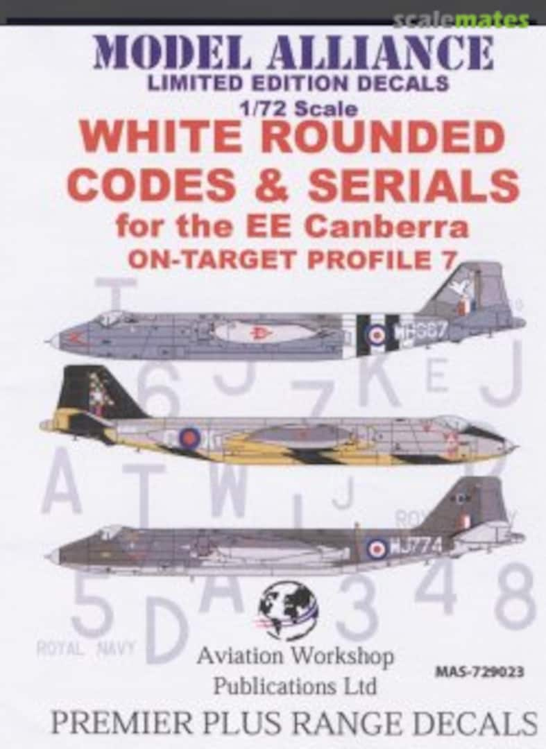 Boxart White Rounded Codes & Serials for the EE Canberra MAS-729023 Model Alliance