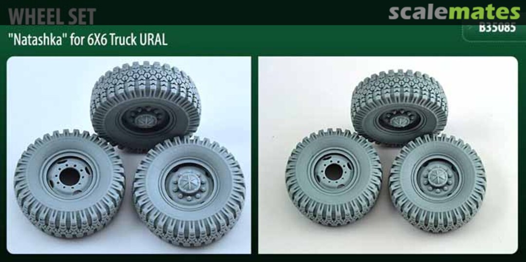 Boxart Wheel Set "Natachka" for 6x6 URAL Truck B35085 Miniarm