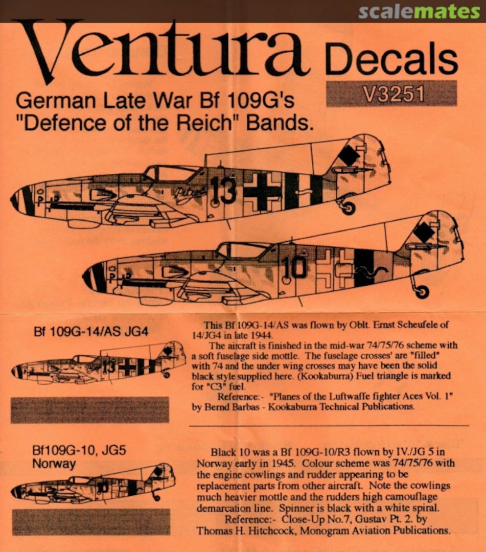 Boxart German Late War Bf 190G's V3251 Ventura