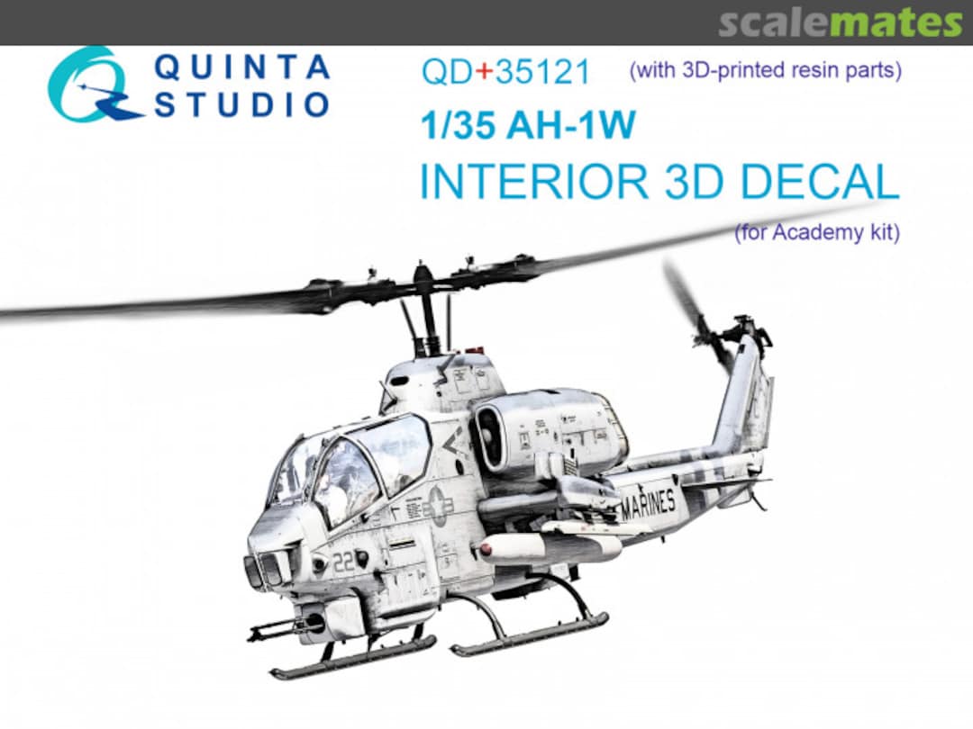 Boxart AH-1W interior 3D decals (with 3D resin parts) QD+35121 Quinta Studio